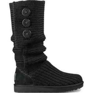 black knit ugg boots