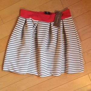 Striped skater skirt