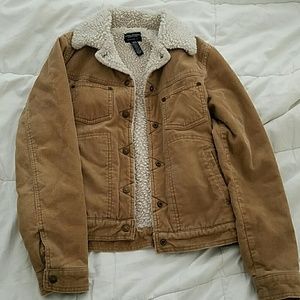 American Eagle Faux Shearling Corduroy Jacket