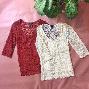 Lace 3/4 sleeve top Bundle!