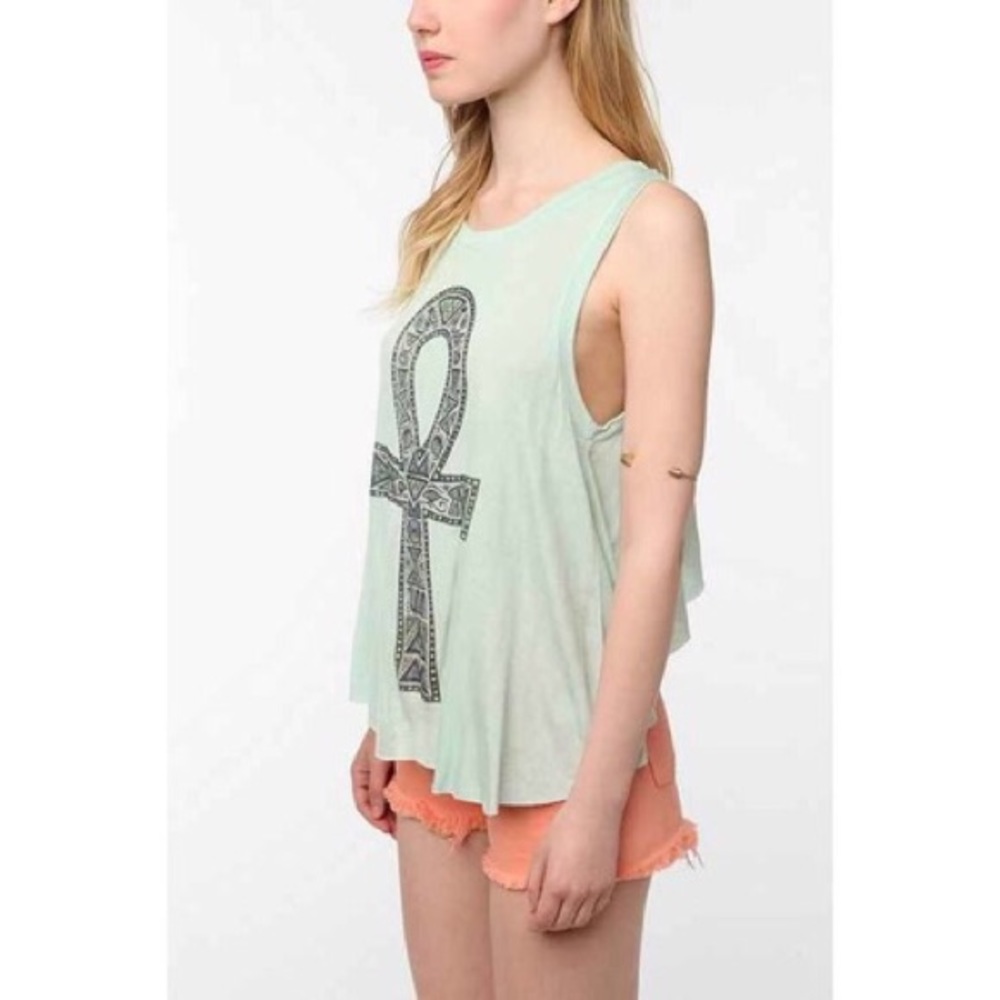 Urban Outfitters Ankh Green Tank Top