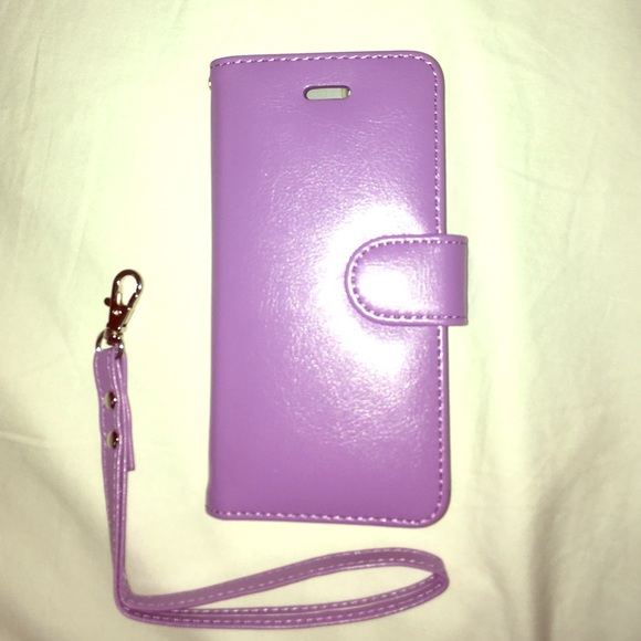 Lavender iPhone 6 Plus Case leather wallet case - Picture 1 of 3