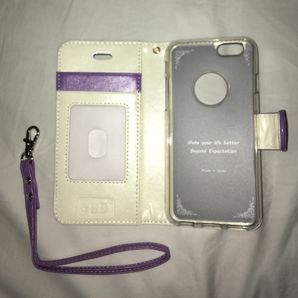 Lavender iPhone 6 Plus Case leather wallet case - Picture 2 of 3
