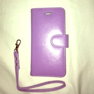 Lavender iPhone 6 Plus Case leather wallet case