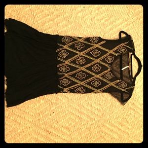 Free people black and gold tunic