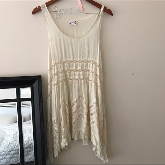 Free People Voile and Lace Trapeze Dress tea - Picture 4 of 4