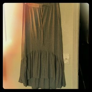Jersey grey high/low skirt