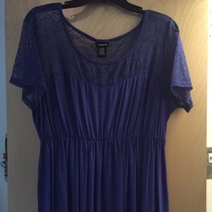 Royal Blue Top with Lace
