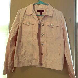 baby pink jean jacket!