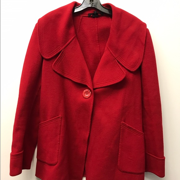 Ellen Tracy Red Peacoat