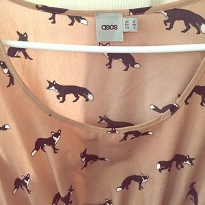 Asos fox print dress