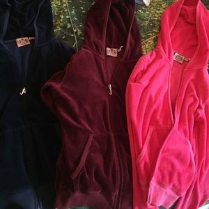 3 juicy couture size small hoodies