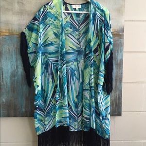 Dept 222 Sheer Tropical Kimono Size Large