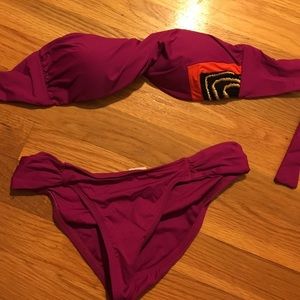 strapless bathing suit