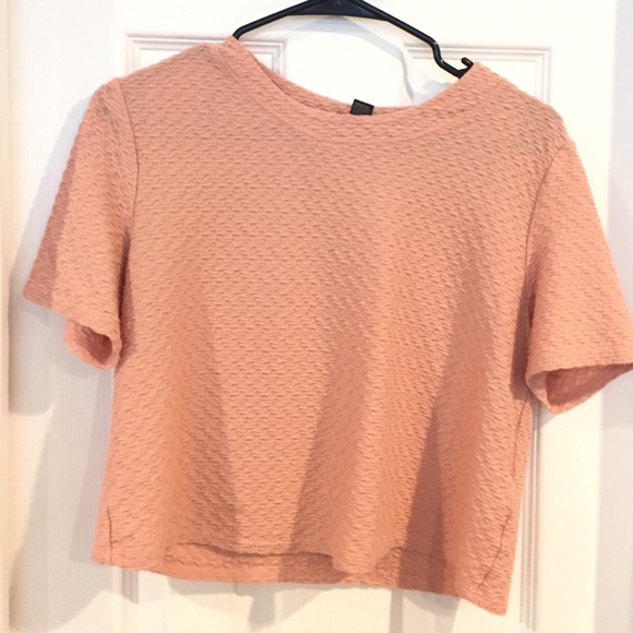 Light creamy pink crop top