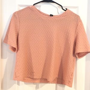Light creamy pink crop top