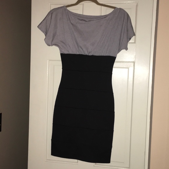 Black and gray dress