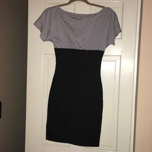 Black and gray dress