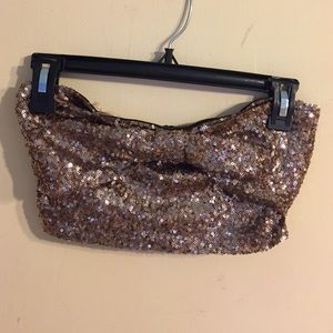 Glittered, bow crop top.