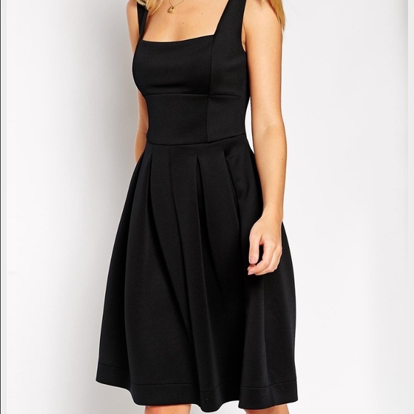 Black ASOS Debutante Midi Dress