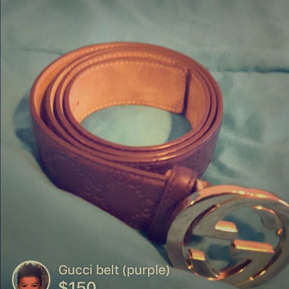 Gucci belt purple