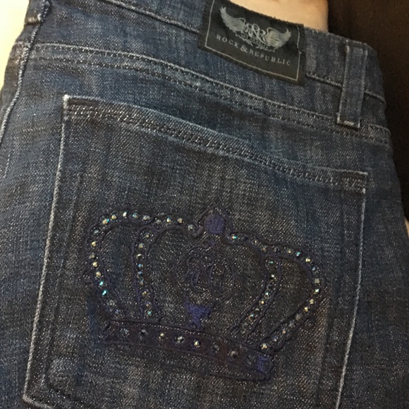 Dark blue with embellished crown jewel pockets