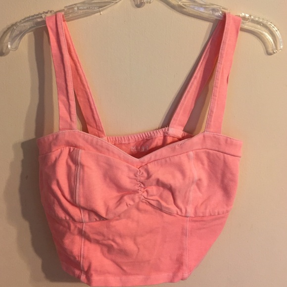 Neon crop top.