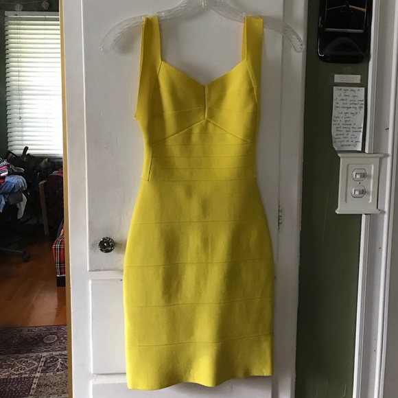 Yellow bandage dress