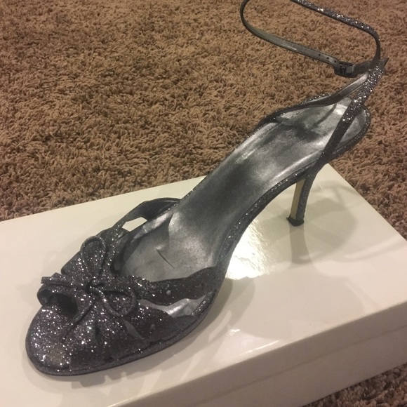 Peweter glitter heel