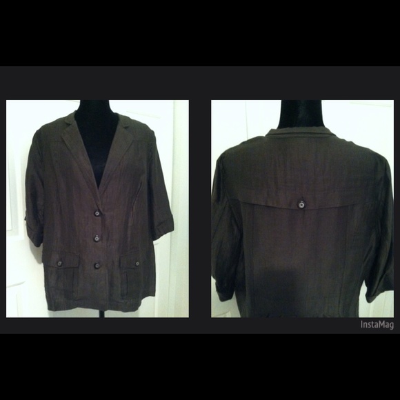 Lane Bryant Military Green Safari Style Blazer