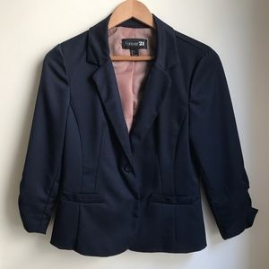 Ruched 3/4 sleeve Blazer