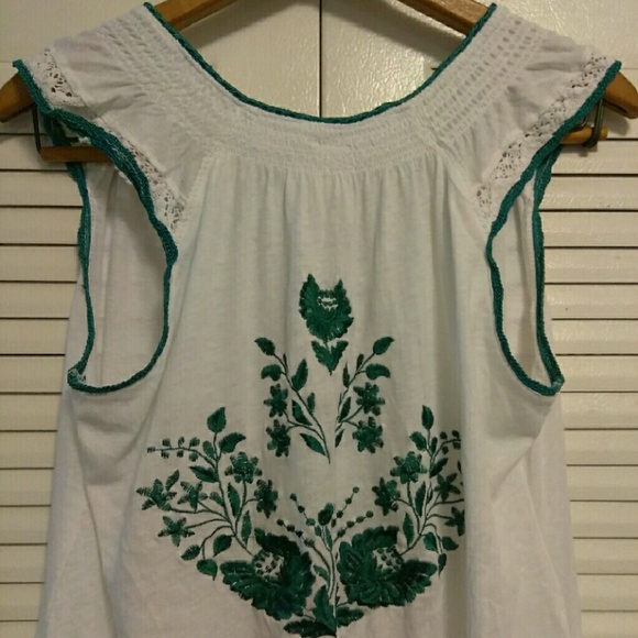 Floral Embroidered Flutter Tank - Picture 1 of 4