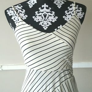 Ann Taylor Striped White DRESS
