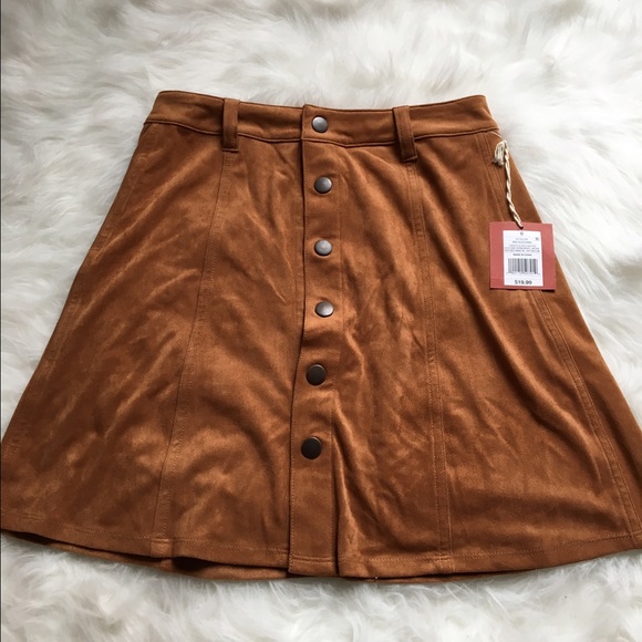 Brand New suede a-line skirt
