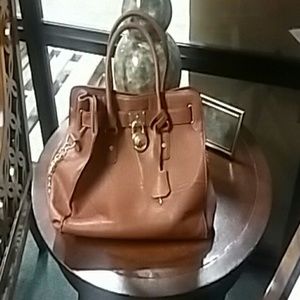 MK Hamilton Brown Satchel Handbag