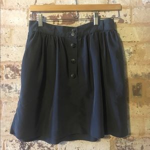 Charcoal suede skirt with pockets