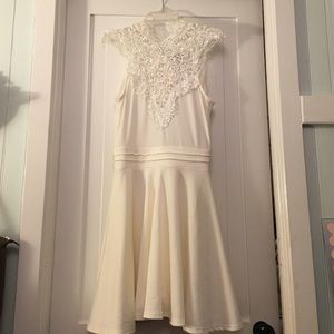 White lace women's dress