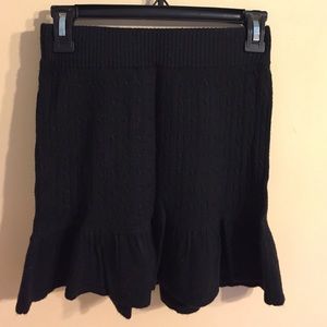 Black, knit skirt.