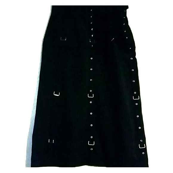 Black Mini & Maxi Combination Skirt