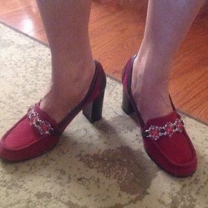 Tommy Girl Oxford heeld velvet shoes