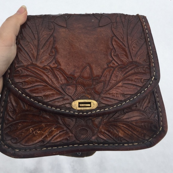 Vintage handmade  leather purse