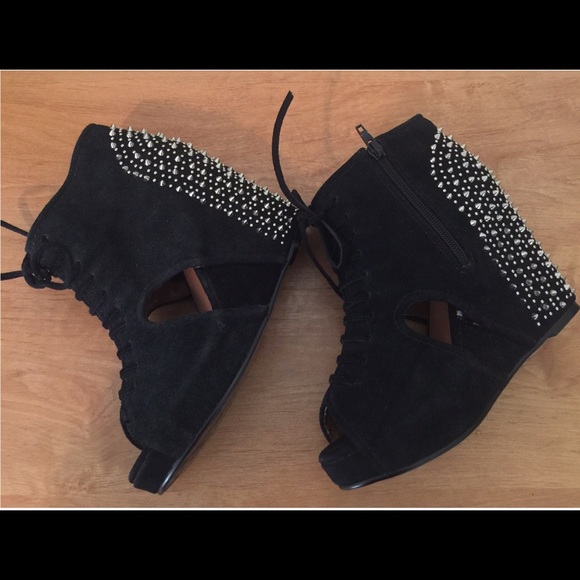 Jeffrey Campbell Studded Open-Toe Wedges