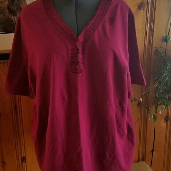 Liz&Me 2x Deep Pinkish Red With Satin Accent