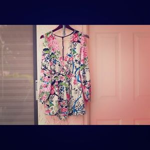 SOLD: Floral Romper by Mustard Seed. Sz S