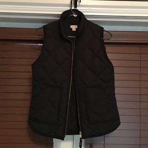 Jcrew Black Down Puffer Vest