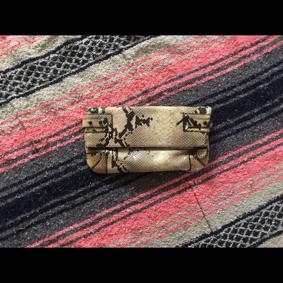 Club Monaco 100% leather clutch