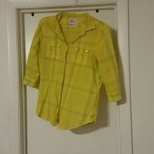 American Eagle Outfitters yellow flannel