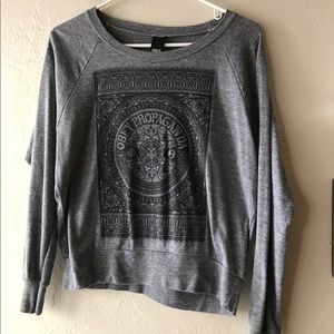Obey Crop Top Sweatshirt