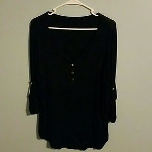Black 1/2 button shirt
