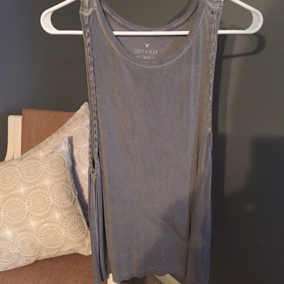 Gray, Braided Muscle Tank